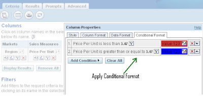 ORACLE BUSINESS INTELLIGENCE ENTERPRISE EDITION 100: Conditional Formatting in Grand Total in ...